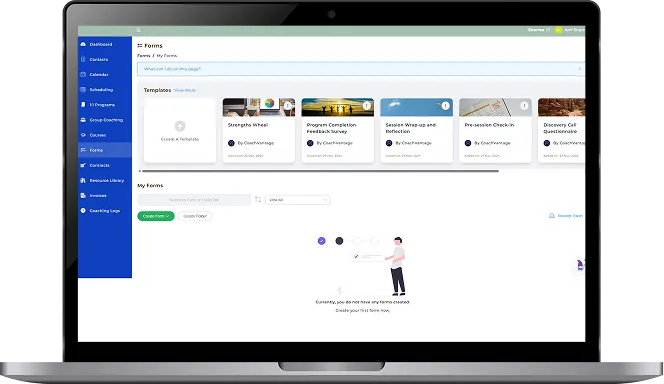 Manage clients, sessions, and coaching programs from a single dashboard without switching between tools